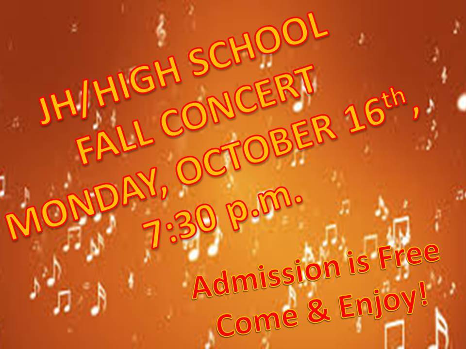 Checkout the time of the FALL CONCERT!!!