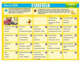 MARCH LUNCH MENU!